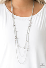 Load image into Gallery viewer, Paparazzi Laying The Groundwork - Silver - Gray Stone Beads - Multi Layered Necklace &amp; Earrings - $5 Jewelry with Ashley Swint