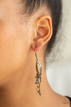 Load image into Gallery viewer, Paparazzi Let Down Your Wings - Brass Rhinestones - Earrings - $5 Jewelry With Ashley Swint