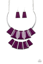 Load image into Gallery viewer, Paparazzi Lions, TIGRESS, and Bears - Purple Plum - Silver Necklace &amp; Earrings - $5 Jewelry With Ashley Swint