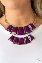 Load image into Gallery viewer, Paparazzi Lions, TIGRESS, and Bears - Purple Plum - Silver Necklace &amp; Earrings - $5 Jewelry With Ashley Swint
