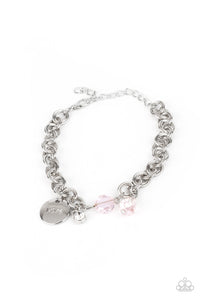 PRE-ORDER - Paparazzi Lovable Luster - Pink - "LOVE" Bracelet - $5 Jewelry with Ashley Swint