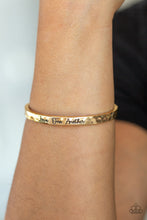 Load image into Gallery viewer, Paparazzi Love One Another - Gold - Hammered Cuff Bracelet - "Love One Another" - $5 Jewelry With Ashley Swint
