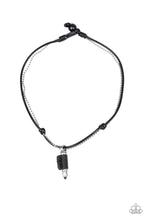 Load image into Gallery viewer, Paparazzi Magic Bullet - Black Leather - Silver Beaded Chain - Bullet Pendant - Necklace - $5 Jewelry With Ashley Swint
