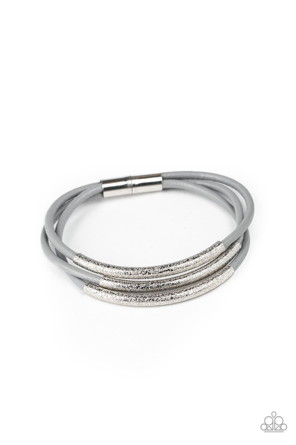 Paparazzi Magnetic Maverick - Silver - Magnetic Closure Bracelet - $5 Jewelry with Ashley Swint