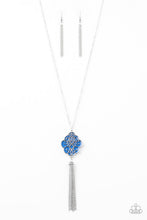 Load image into Gallery viewer, Paparazzi Malibu Mandala - Blue - Silver Filigree - Necklace and matching Earrings - $5 Jewelry with Ashley Swint
