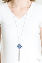 Load image into Gallery viewer, Paparazzi Malibu Mandala - Blue - Silver Filigree - Necklace and matching Earrings - $5 Jewelry with Ashley Swint