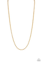 Load image into Gallery viewer, Paparazzi Mardi Gras Madness - Gold - Ball Chain Necklace - Men's Collection - $5 Jewelry With Ashley Swint