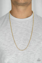 Load image into Gallery viewer, Paparazzi Mardi Gras Madness - Gold - Ball Chain Necklace - Men's Collection - $5 Jewelry With Ashley Swint