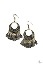 Load image into Gallery viewer, Paparazzi Mesa Majesty - Brass Teardrops - Hoop Earrings - $5 Jewelry With Ashley Swint