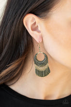 Load image into Gallery viewer, Paparazzi Mesa Majesty - Brass Teardrops - Hoop Earrings - $5 Jewelry With Ashley Swint