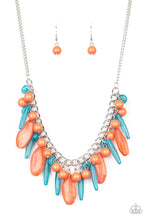 Load image into Gallery viewer, Paparazzi Miami Martinis - Multi - Opaque Blue and Coral Beads - Necklace &amp; Earrings - $5 Jewelry with Ashley Swint