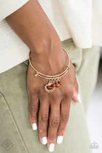 Paparazzi Mind, Body, and SOL - Gold - Bracelet - Fashion Fix Exclusive July 2020 - $5 Jewelry with Ashley Swint