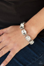 Load image into Gallery viewer, Paparazzi Mind Your Manners - White Rhinestones - Adjustable Bracelet - Life of the Party Exclusive June 2020 - $5 Jewelry with Ashley Swint