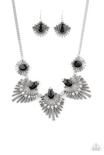 Load image into Gallery viewer, Paparazzi Miss YOU-niverse - Black Gem - White Rhinestones - Necklace &amp; Earrings - ENCORE EXCLUSIVE 2020 - $5 Jewelry with Ashley Swint