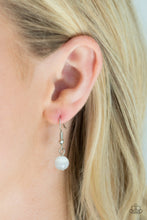 Load image into Gallery viewer, Paparazzi Modern Majesty - White Moonstone - Silver Necklace and matching Earrings - $5 Jewelry With Ashley Swint
