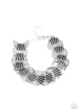 Load image into Gallery viewer, Paparazzi Moonlit Mesa - Silver - Rustically Studded Textures - Adjustable Clasp - Bracelet - $5 Jewelry with Ashley Swint