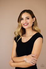 Load image into Gallery viewer, Paparazzi Move over Matchmaker! - Pink Rhinestones - Heart Adjustable Bracelet - $5 Jewelry with Ashley Swint