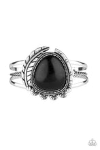 Load image into Gallery viewer, Paparazzi Natures Bounty - Black Stone - Silver Cuff Bracelet - $5 Jewelry With Ashley Swint
