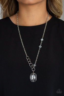 Paparazzi Never a Dull Moment White - Necklace and matching Earrings - Life of the Party Exclusive - January 2020 - $5 Jewelry with Ashley Swint