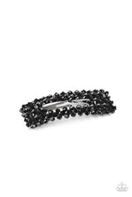 Load image into Gallery viewer, Paparazzi No Filter - BLACK - Faceted Beads Bedazzle this Hair Clip - $5 Jewelry with Ashley Swint