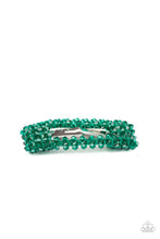 Load image into Gallery viewer, Paparazzi No Filter - Green - Faceted Beads Bedazzle this Hair Clip - $5 Jewelry with Ashley Swint