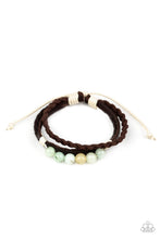 Load image into Gallery viewer, Paparazzi Off-Road Rebel - Multi Stone Beads - Braided Leather Bands - Sliding Knot Bracelet - $5 Jewelry with Ashley Swint