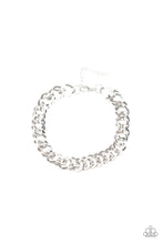 Load image into Gallery viewer, Paparazzi On The Ropes - Silver - Double Links - Bold Silver Chain Bracelet - Men's Collection - $5 Jewelry With Ashley Swint