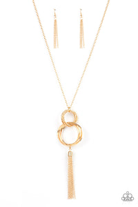 PRE-ORDER - Paparazzi Orbiting Splendor - Gold - Necklace & Earrings - $5 Jewelry with Ashley Swint