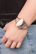 Load image into Gallery viewer, PRE-ORDER - Paparazzi Out In The Wild - White Stone - Cuff Bracelet - $5 Jewelry with Ashley Swint