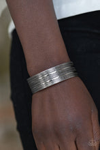Load image into Gallery viewer, Paparazzi Patterned Plains - Silver - Antiqued Shimmer - Embossed Cuff Bracelet - $5 Jewelry with Ashley Swint