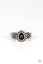 Load image into Gallery viewer, Paparazzi Pep Talk - Black - Silver Dainty Band Ring - $5 Jewelry with Ashley Swint