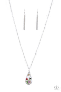 Paparazzi Pop Goes the Perennial - Purple - Flowers Encased in Glass - Necklace & Earrings - $5 Jewelry with Ashley Swint