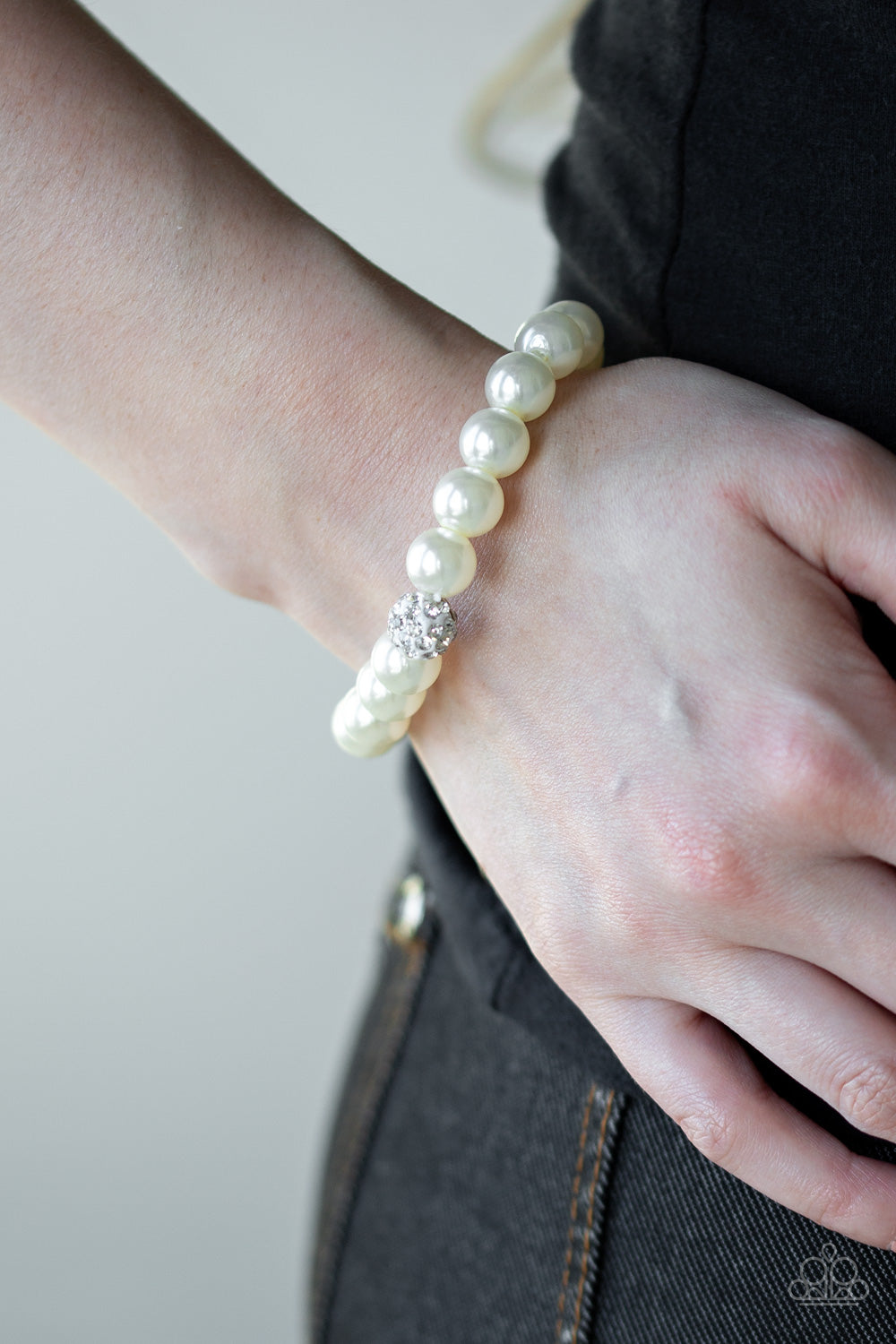 PRE-ORDER - Paparazzi POSHing Your Luck - White - Bracelet - $5 Jewelry with Ashley Swint