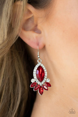 Paparazzi Prismatic Parade - Red - Earrings - $5 Jewelry with Ashley Swint
