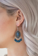 Load image into Gallery viewer, Paparazzi Private Villa - Blue - Faceted Beads- Antiqued Silver Filigree - Earrings - $5 Jewelry with Ashley Swint
