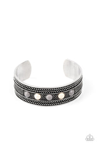 Paparazzi Quarry Quake - Silver - Cuff Bracelet - $5 Jewelry with Ashley Swint