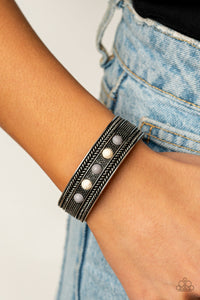 Paparazzi Quarry Quake - Silver - Cuff Bracelet - $5 Jewelry with Ashley Swint