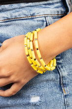 Load image into Gallery viewer, PRE-ORDER - Paparazzi Radiantly Retro - Yellow - Bracelet - $5 Jewelry with Ashley Swint