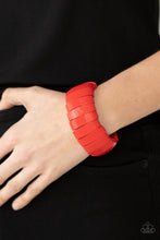 Load image into Gallery viewer, PRE-ORDER - Paparazzi Raise The BARBADOS - Red - Wooden Stretchy Bracelet - $5 Jewelry with Ashley Swint