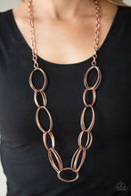 Load image into Gallery viewer, Paparazzi Ring Bling - Copper - Hammered Oval Links - Necklace &amp; Earrings - $5 Jewelry with Ashley Swint