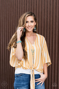 Paparazzi Rural Heiress - Blue Necklace - Trend Blend / Fashion Fix May 2020 - $5 Jewelry with Ashley Swint