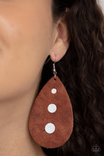 Load image into Gallery viewer, PRE-ORDER - Paparazzi Rustic Torrent - Brown Leather - Earrings - $5 Jewelry with Ashley Swint