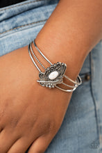 Load image into Gallery viewer, Paparazzi Sahara Solstice - White Stone - Layered Cuff Bracelet - $5 Jewelry with Ashley Swint