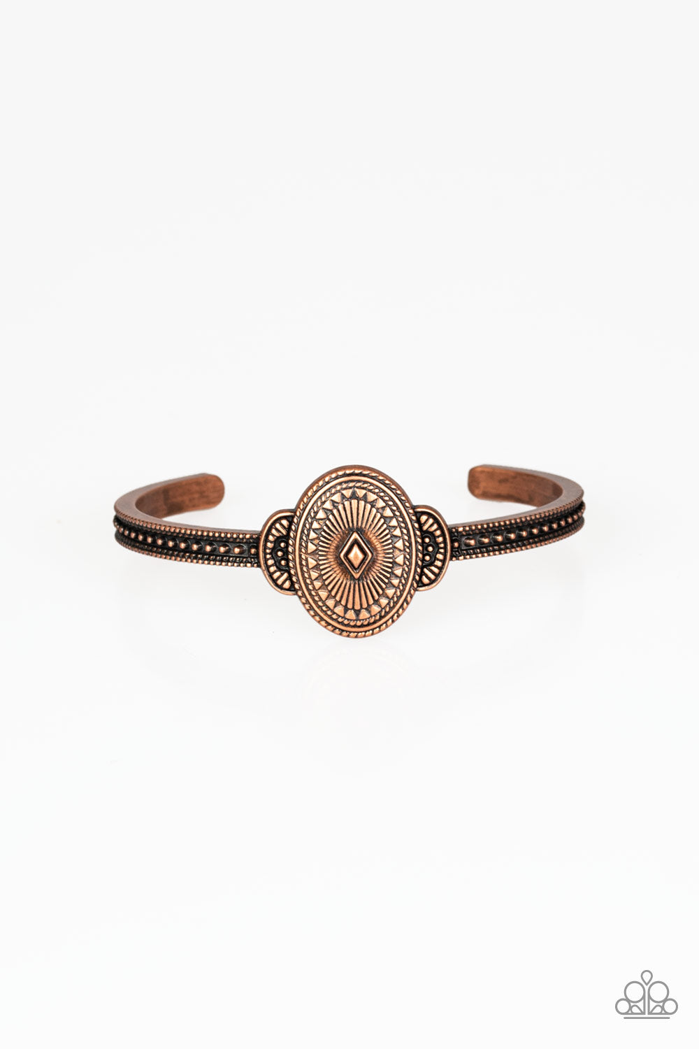 Paparazzi Savannah Sunset - Copper - Ornate Tribal Textures - Cuff Bracelet - $5 Jewelry with Ashley Swint