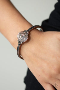 Paparazzi Savannah Sunset - Copper - Ornate Tribal Textures - Cuff Bracelet - $5 Jewelry with Ashley Swint