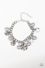 Load image into Gallery viewer, Paparazzi SEA In A New Light - Silver Pearly Beads - Thick Silver Chain Bracelet - $5 Jewelry with Ashley Swint