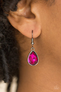 Paparazzi So Sorority - Pink - Teardrop Gem - Toggle Closure Necklace & Earrings - $5 Jewelry with Ashley Swint