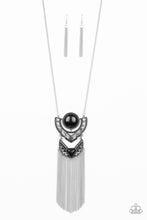 Load image into Gallery viewer, Paparazzi Spirit Trek - Black Stone - Silver Plates - Necklace &amp; Earrings - $5 Jewelry With Ashley Swint