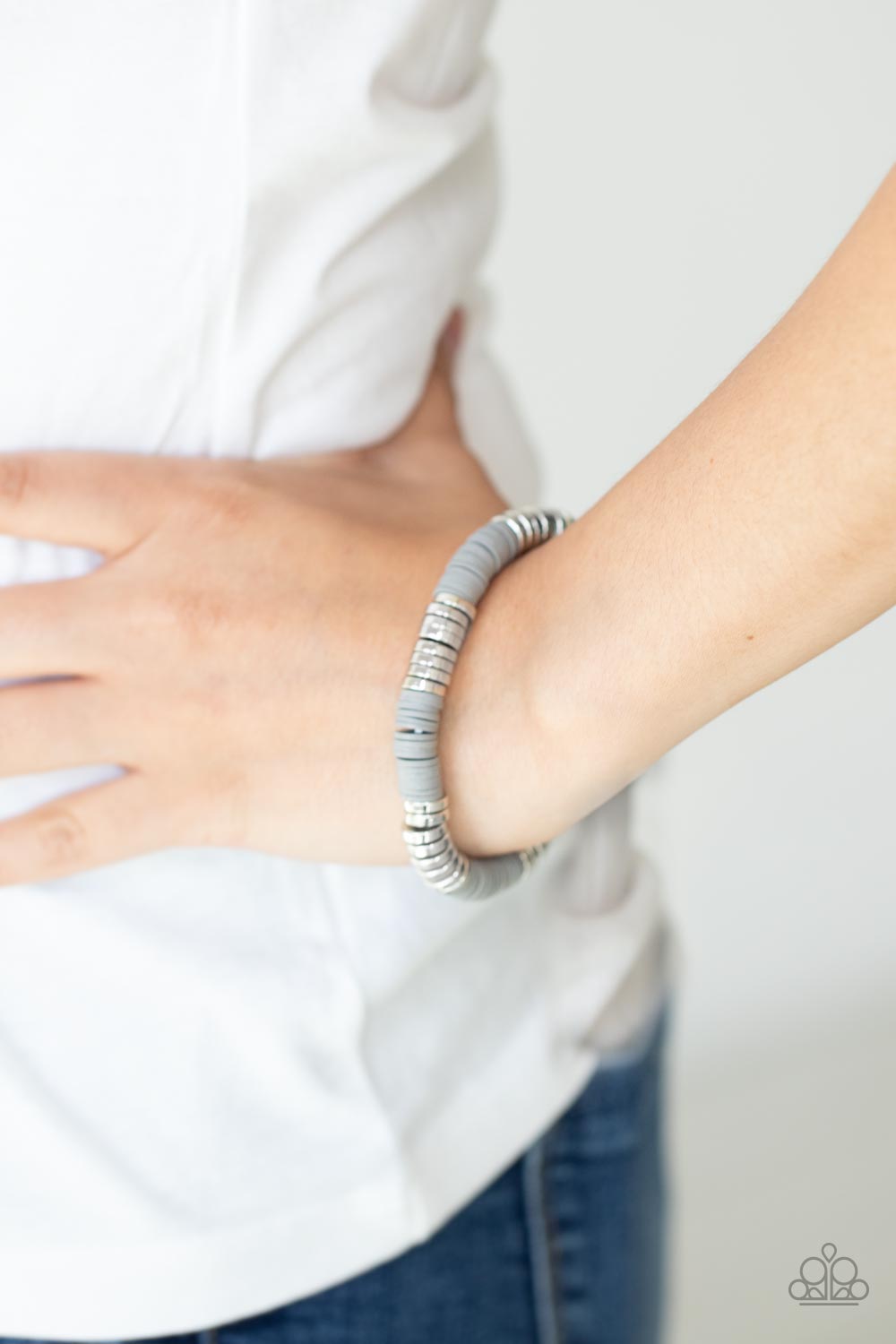 PRE-ORDER - Paparazzi Stacked In Your Favor - Silver - Bracelet - $5 Jewelry with Ashley Swint
