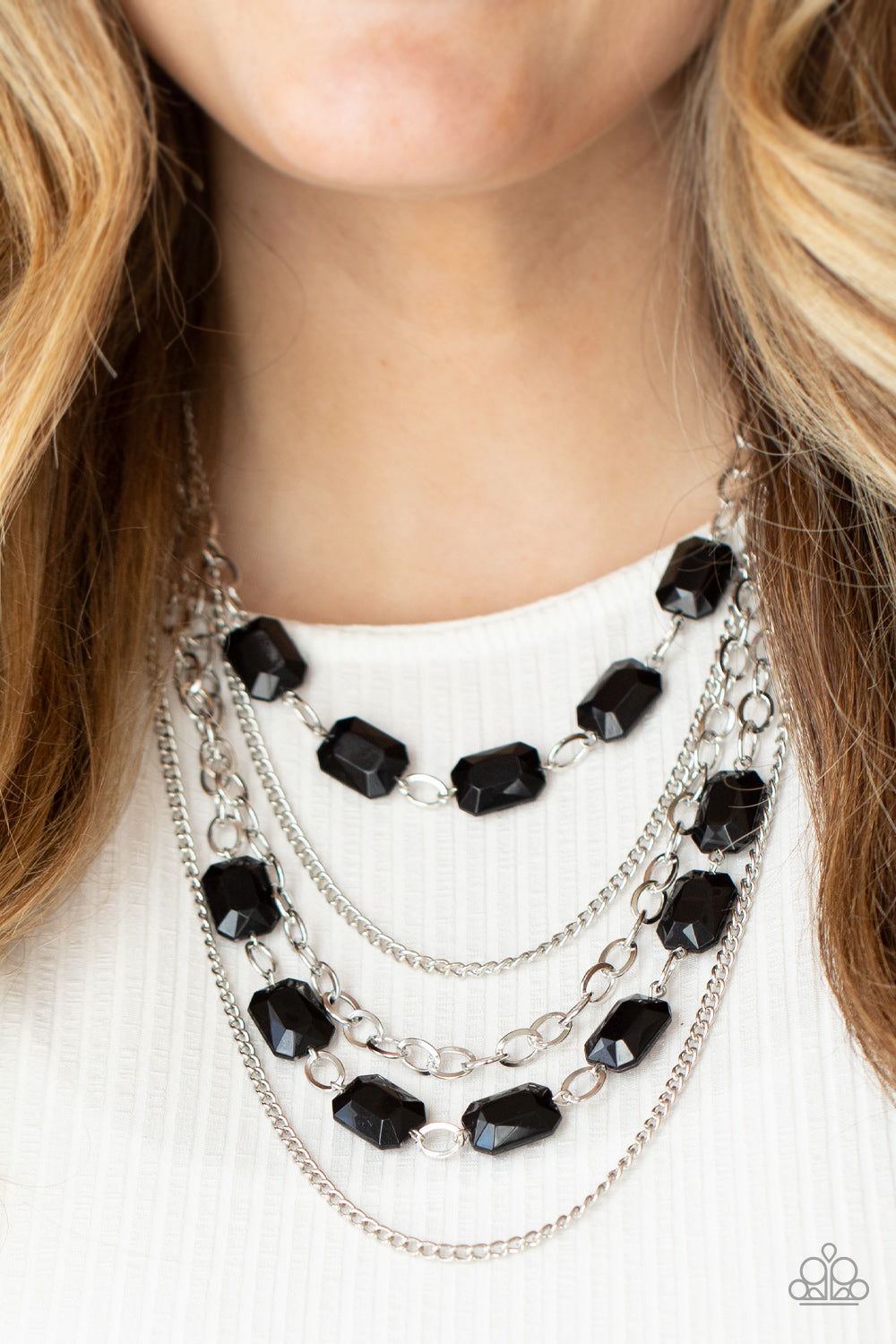 PRE-ORDER - Paparazzi Standout Strands - Black - Necklace & Earrings - $5 Jewelry with Ashley Swint